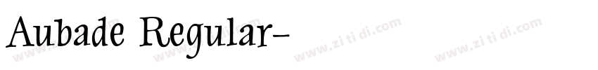 Aubade Regular字体转换